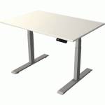 BUREAU RÈGLABLE MOVE2 SILVER L120XP80XH63-127CM BLANC/ARGENT - KERKMANN