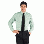 CHEMISE UNISEXE BLANC RAYÉ VERT