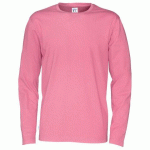 COTTOVER T-SHIRT MANCHES LONGUES HOMME - CERTIFIÉ GOTS ROSE - TAILLE XL