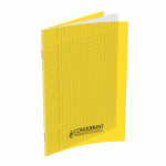 LOT DE 10 - CAHIER CONQUERANT CLASSIQUE AGRAFE 170X220 60P 90G SEYES POLYPRO JAUNE