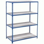 RAYONNAGE RAPID 2 1980X1220X610 4 TABLETTES METAL BLEU