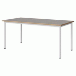 TABLE MALIBU 160X80 T5 4P STRA ALAISÉ BÉTON F186/BLC 9016