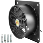 EXTRACTEUR INDUSTRIEL METAL AXIAL EXTRACTION VENTILATION COMMERCIAL AIR BLOWER FAN 254MM / 10 'INCHES (2 POLE) 1850M3 / H POUR MAGASIN RESTAURANT