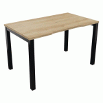 BUREAU ASTRO ARCHE DROIT ÉCHANCRÉ 120 X 70 CHÊNE VIEILLI/NOIR - BURONOMIC