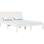 CADRE DE LIT BLANC BOIS MASSIF 120X190 CM PETIT DOUBLE - VIDAXL