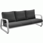 CANAPÉ ANTONINO 3 PLACES - BLANC COUSSIN GRIS - PROLOISIRS