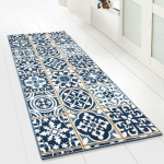 KARAT - TAPIS DE COULOIR SWANSEA POLYAMIDE ANTIDÉRAPANT 80 X 200 CM - BLEU