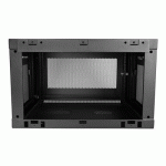 STARTECH.COM ARMOIRE RÉSEAU MURALE À 2 MONTANTS 6U AVEC ÉTAGÈRE 1U, ARMOIRE SERVEUR MURALE 19" À CHARNIÈRES POUR ÉQUIPEMENT IT/AV/ÉLECTRONIQUE/ORDINATEUR, ARMOIRE RACK VENTILÉE FLEXIBLE