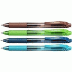 STYLO ROLLER À ENCRE GEL ENERGEL-X BL107, MARRON - LOT DE 13