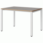 TABLE MALIBU 120X80 T6 SOUDÉ STRA ALAISÉ BÉTON F186/BLC 9016