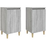 TABLES DE CHEVET 2 PCS SONOMA GRIS 40X35X70CM BOIS D'INGÉNIERIE