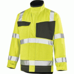 BLOUSON FLUO ADVANCED 9D30 - JAUNE FLUO / GRIS CHARCOAL - 5 - CEPOVETT SAFETY
