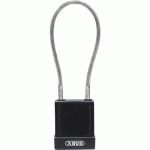 CADENAS DE CONSIGNATION - CÂBLE ACIER FLEXIBLE 40 CM - CORPS COUVERT PVC NOIR ABUS