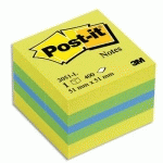 CUBE POST- IT  - 400 FEUILLES - 51 X 51 MM - JAUNE CITRON