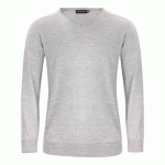 J.HARVEST & FROST MERINO V PULL-OVER HOMMES MÉLANGE GRIS CLAIR - TAILLE XL