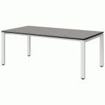 TABLE MALIBU 160X80 T3 SOUDÉ STRA BÉTON F186/NOIR BLC 9016