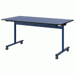 TABLE MALIBU RAB 160X80 T6 DL ST ANTIB BLE U525/NO BLEU 5005 - MANUTAN EXPERT