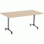 TABLE PLIANTE AXE 140X68 CM ERABLE/ALU - MANUTAN EXPERT