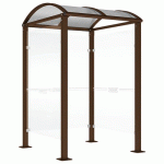 ABRI CAISSE VOÛTE 1.50 M AVEC BARDAGES LATÉRAUX MARRON 8017 - PROCITY