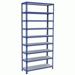 RAYONNAGE D'ARCHIVES RAPID 2 1980X915X305 9 TAB METAL BLEU