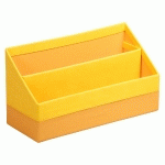 RHODIARAMA PORTE-COURRIER SIMILI CUIR ITALIEN 25X10X14 CM - JONQUILLE - LOT DE 2