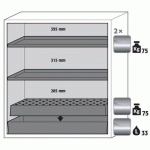 ARMOIRE SÉCURITÉ S-PEGASUS-90 S90.129.120.WDAC GRIS CLAIR - ASECOS