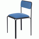 CHAISES BISTROT ASSISE SIMILI-CUIR BLEU - MEET BY PAPERFLOW
