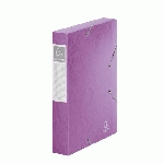 CHEMISE BOX CARTE CARTOBOX EXACOMPTA 24 X 32 CM DOS 6 CM VIOLETTE