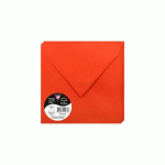LOT DE 2 - PAQUET DE 20 ENVELOPPES POLLEN 165X165MM 120G/M2 - ROUGE CORAIL