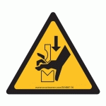 PANNEAUX - ÉCRASEMENT DE LA MAIN DANS UNE PRESSE PLIEUSE - W030  - VINYLE - 200 MM - LOT DE 3