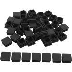 PIED DE CHAISE EMBOUT DE FERMETURE EN PLASTIQUE INSERT DE TUBE NOIR 20MMX20MM 50PCS