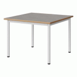 TABLE MALIBU 80X80CM T3 4P STRA ALAISÉ BÉTON F186/BLC 9016