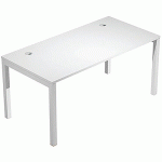BUREAU PIED MÉTAL TRENDY ÉPAISSEUR 25MM - 160CM - BLANC GRIS - ARTARREDI