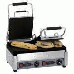 GRILL PANINI DOUBLE AVEC TIMER PREMIUM CASSELIN - PLAQUES LISSES