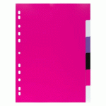 LOT DE 2 - INTERCALAIRE A4 POLYPROPYLÈNE MULTICOLORE BRUNEAU 6 ONGLETS RÉINSCRIPTIBLES - 1 JEU