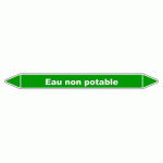 LOT DE 3 - MARQUEUR TUYAUTERIE - EAU NON POTABLE - VINYLE LAMINÉ - NFX 08-105 355 X 37 MM