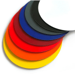 PANNEAU COMPOSITE ALUMINIUM COULEUR 3 MM ROND - PLAQUE ALU AVEC AU CENTRE UN POLYÉTHYLÈNE (PVC) ALUMINIUM COMPOSITE - GRIS - DIAMÈTRE 700 MM - GRIS