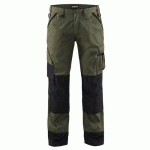 PANTALON DE TRAVAIL PAYSAGISTE VERT ARMÉE/NOIR TAILLE 48 - BLAKLADER