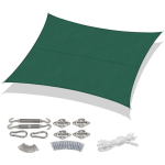 SEKEY - VOILE D'OMBRAGE IMPERMÉABLE 3×4M AVEC KIT DE MONTAGE, VERT