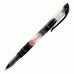 LOT DE 2 - STYLO ROLLER BRUNEAU À CAPUCHON POINTE 0,7 MM - ÉCRITURE MOYENNE NOIR