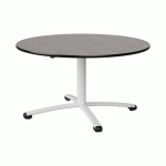 TABLE MALIBU Ø 120 T4 PC STRA BÉTON F186/NOIR BLC 9016