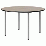 TABLE MALIBU Ø 120 T5 4P STRA ACACIA/NOIR GRIS 9006