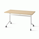 TABLE RABATTABLE POLLY L.140 X P.70 CM PLATEAU CHÊNE - BLANC