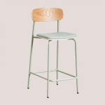 TABOURET HAUT EN SIMILICUIR (66,5 CM) WILPIER SKLUM VERT LAURIER - VERT LAURIER