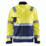 VESTE HAUTE VISIBILITÉ JAUNE FLUORESCENT/MARINE TAILLE XXL - BLAKLADER