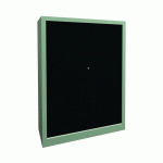 ARMOIRE À RIDEAUX LARGEUR 100 HAUTEUR 135 CM TURQUOISE-NOIR - MANUTAN COLLECTIVITÉS