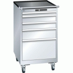 ARMOIRE GRIS CLAIR 564X725X990 AVEC 5 TIR. 75KG _ 14.374.020 - LISTA