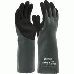 GANTS DE MANUTENTION NITRILE PROTECTIONS CHIMIQUES DOUBLE ENDUCTION - 10