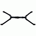 JUGULAIRE NOIRE 4 POINTS BOUCLE FLASH POUR CASQUES IDRA - IRIS2 - KARA AUBOUEIX