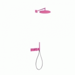 KIT DE DOUCHE THERMOSTATIQUE ET ENCASTRÉ BLOCK SYSTEM AVEC FERMETURE ET RÉGLAGE DU DÉBIT (2 VOIES) - TRES 20735201TFU FUCHSIA